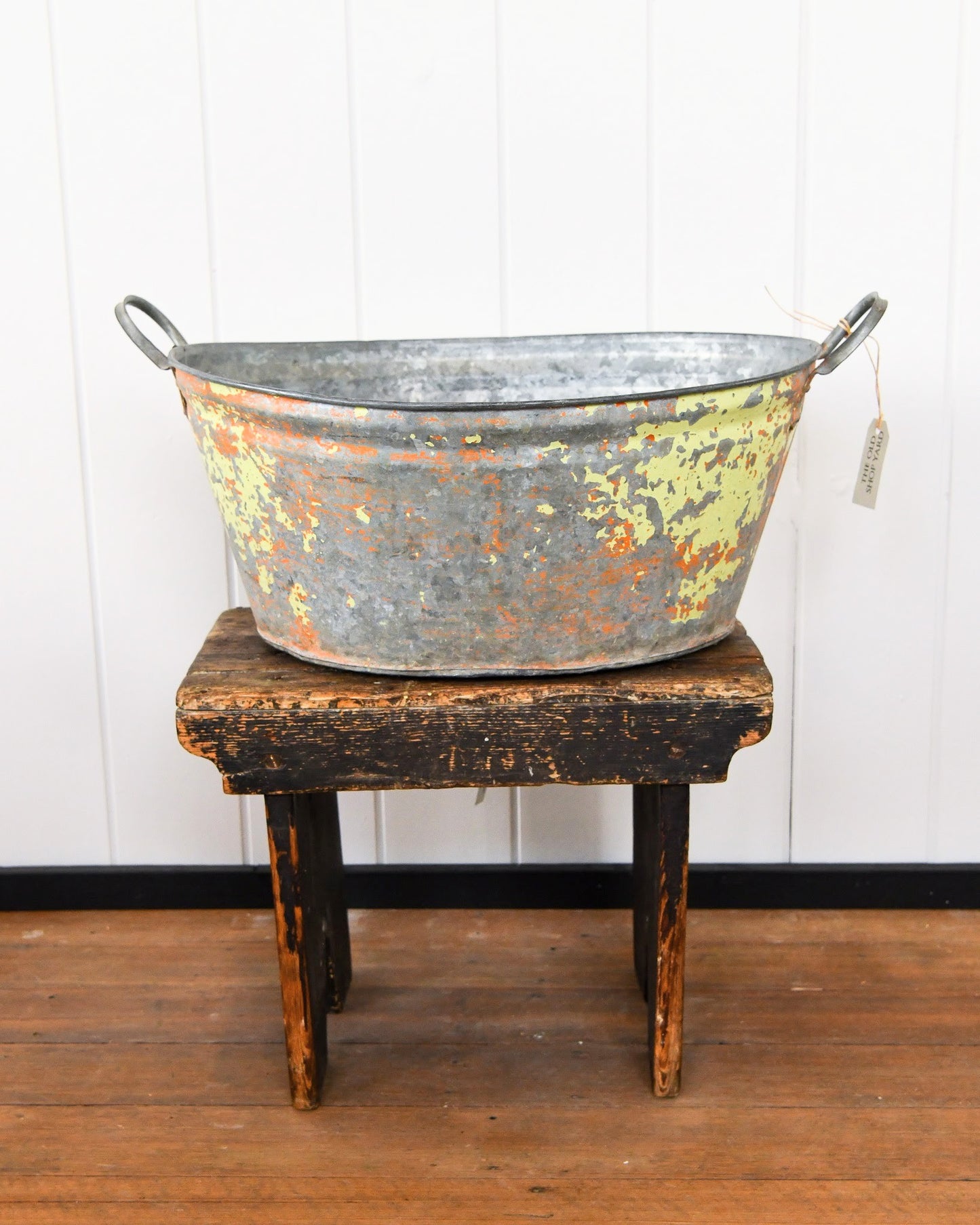 Vintage Galvanized Metal Tub