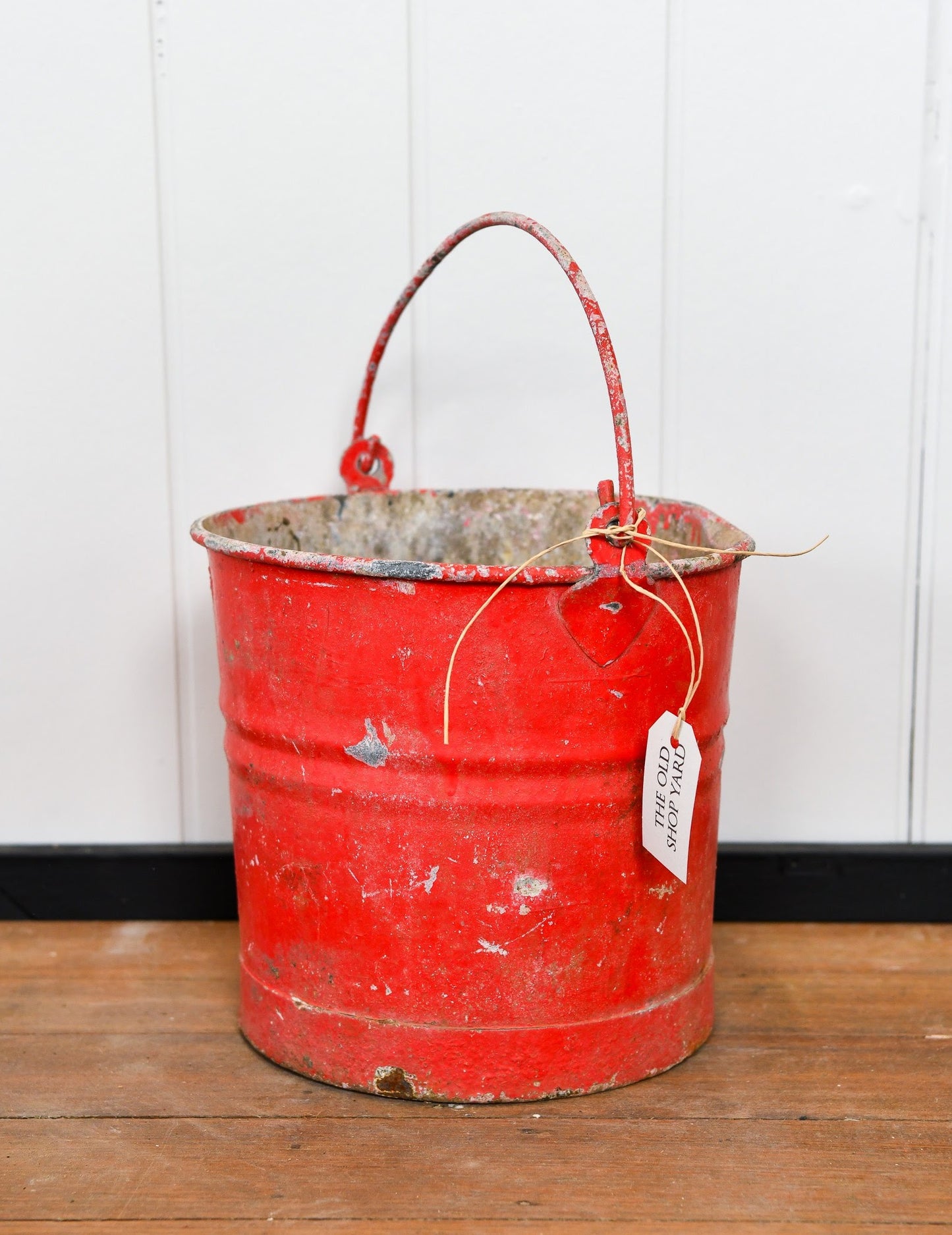 Old metal fire bucket