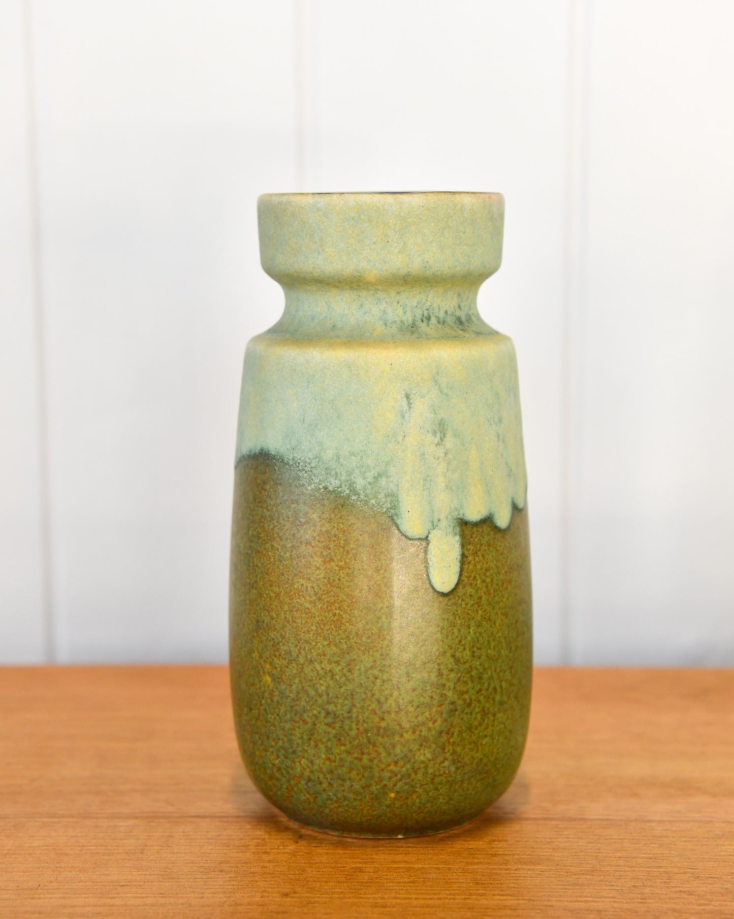 Mid Century Green West German Ceramic Vase