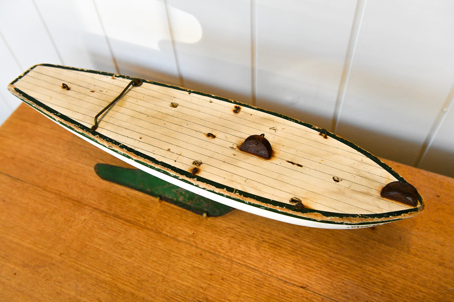 Vintage Wooden Pond Yacht