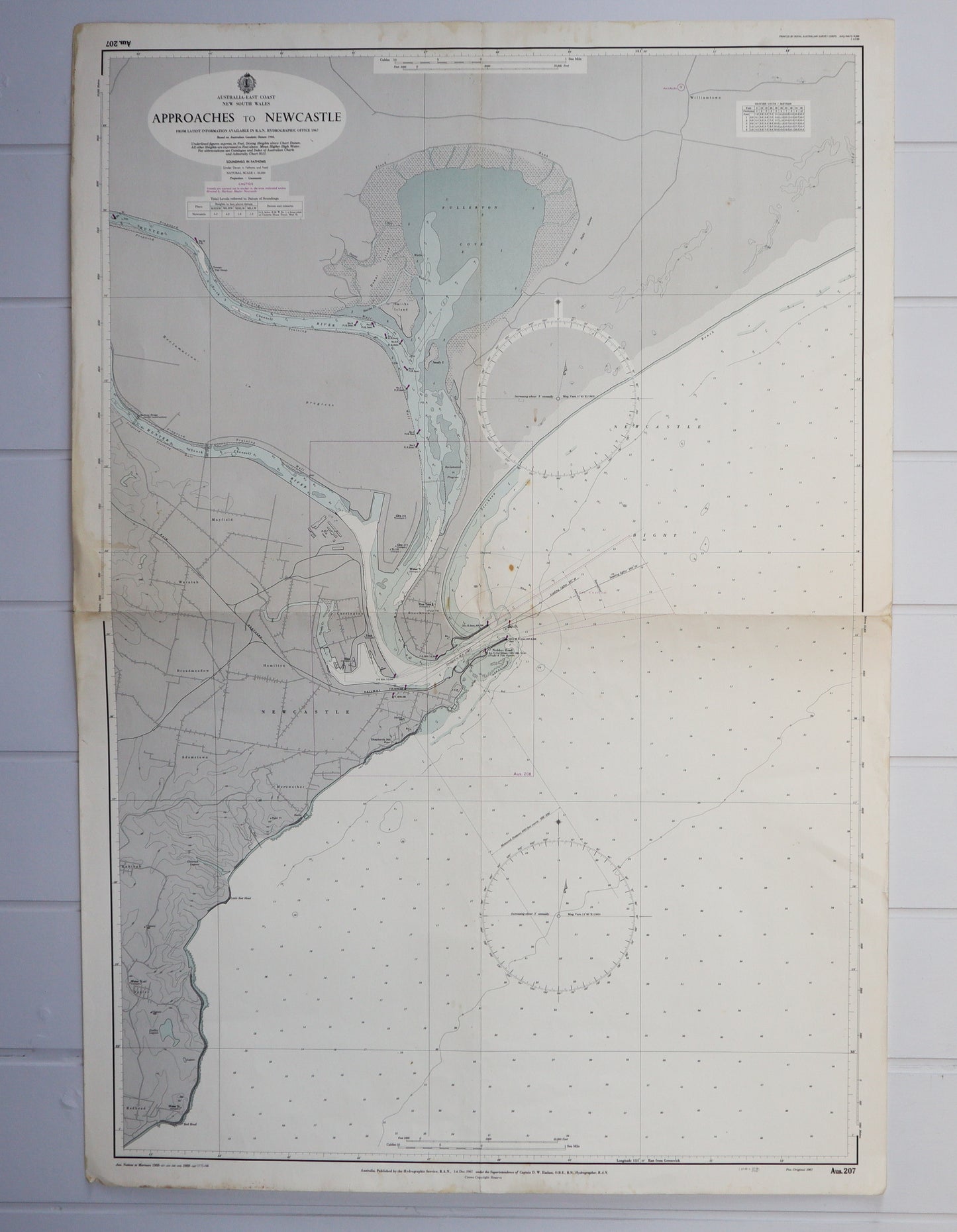 NSW - Approaches to Newcastle - AUS 207 Chart / Map