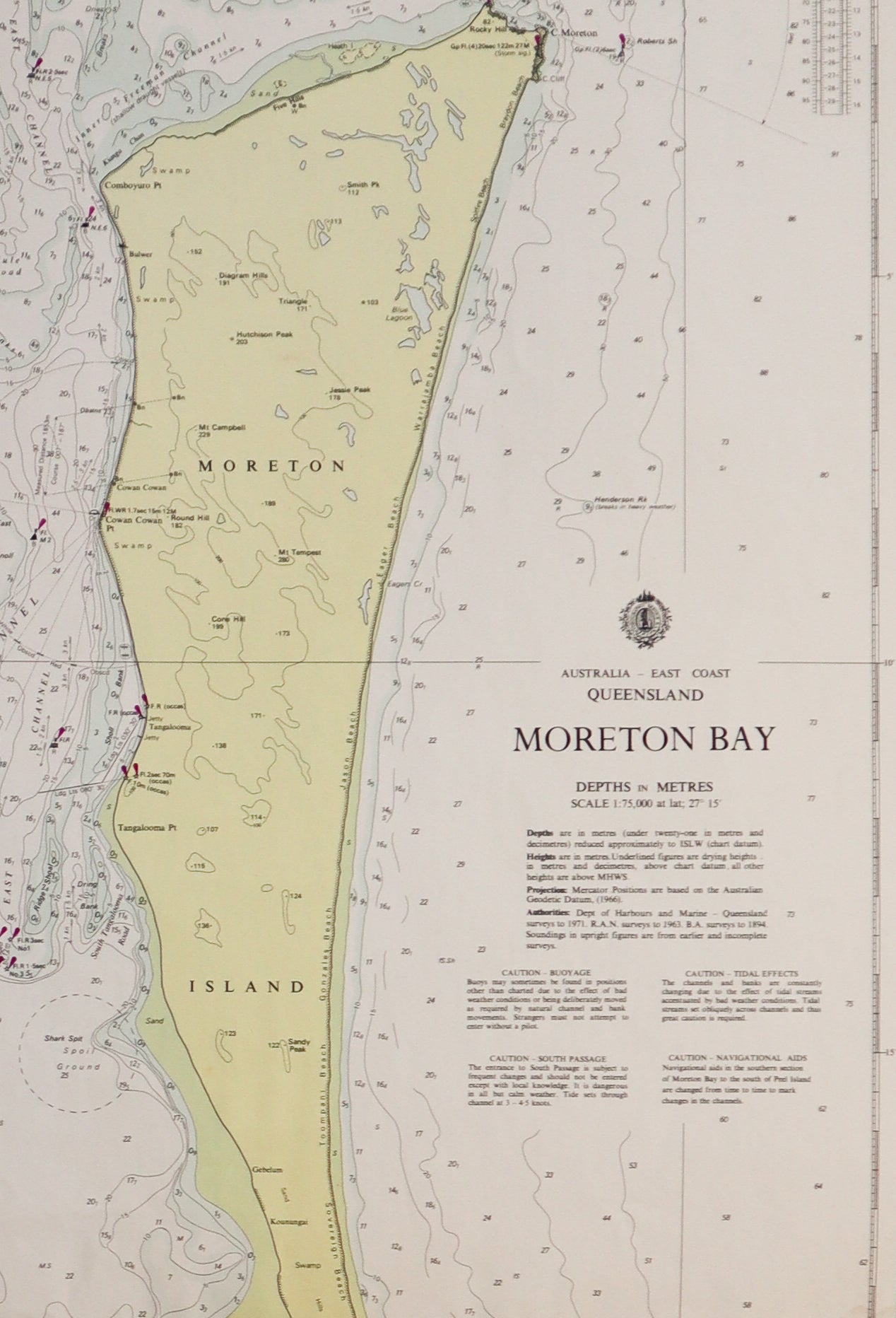 QLD - Moreton Bay and Stradbroke Island - AUS 236 Chart / Map