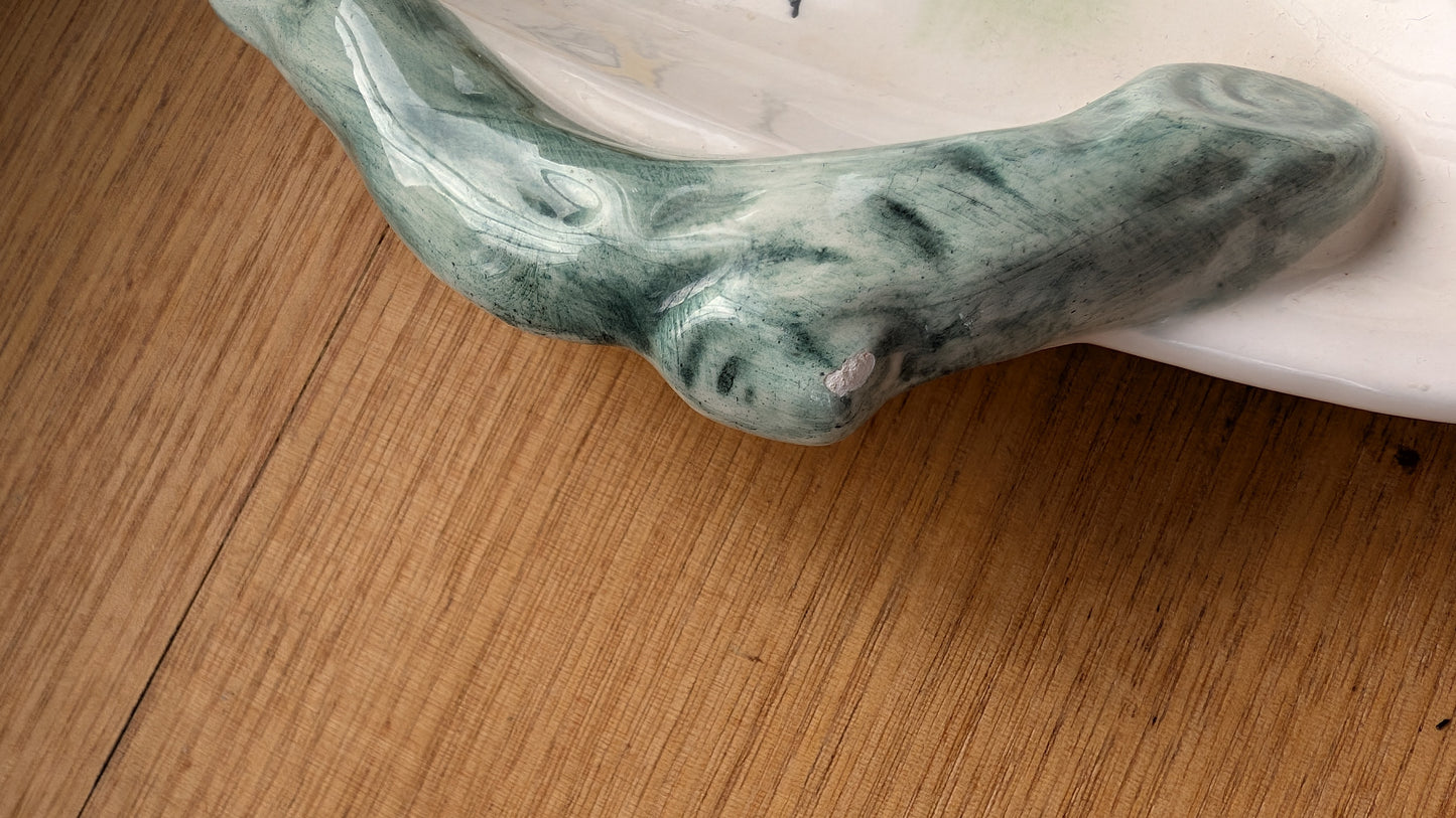 Vintage Hand Painted Seafood Plate