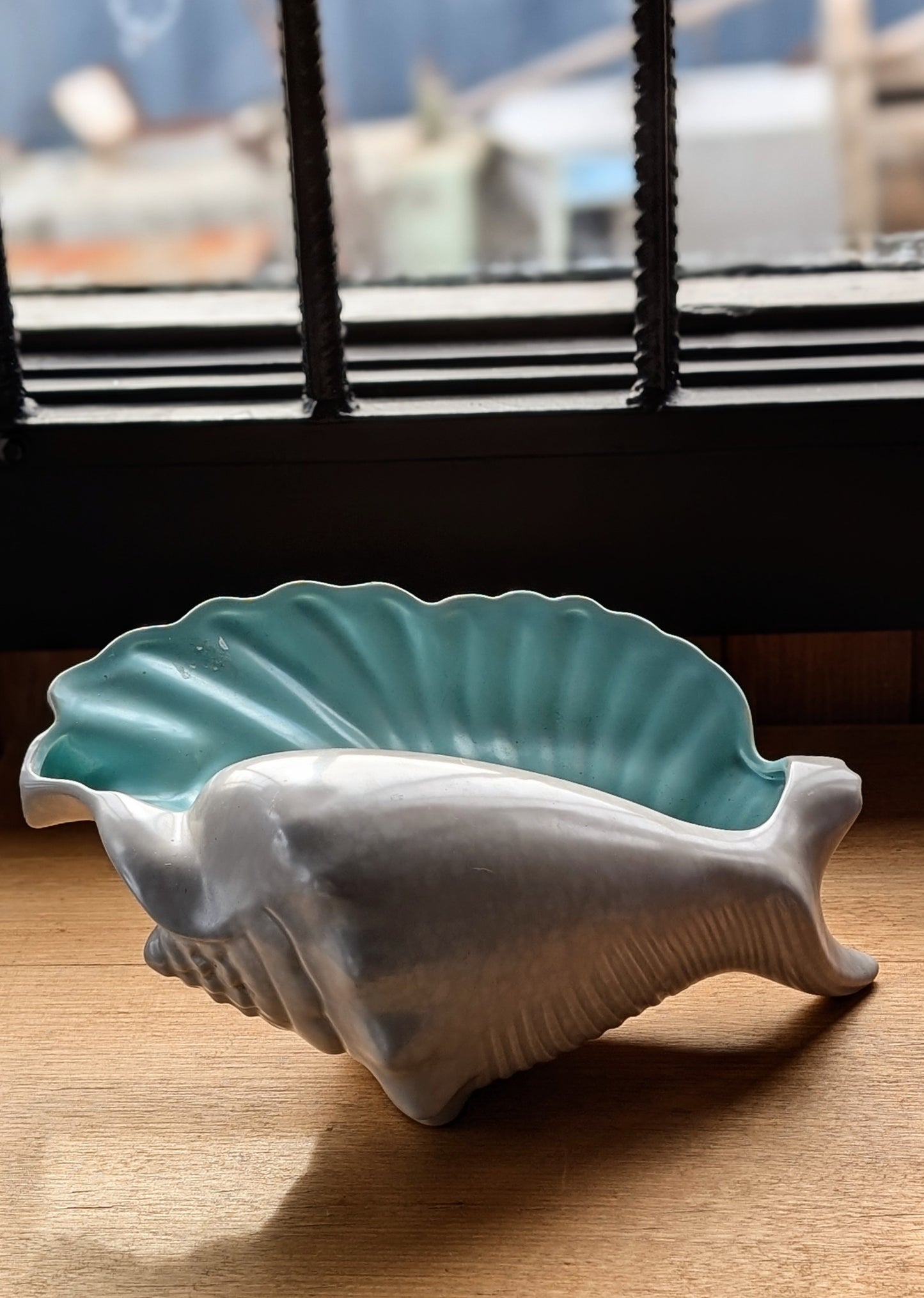 Vintage English "Poole Pottery" Shell Planter Vase