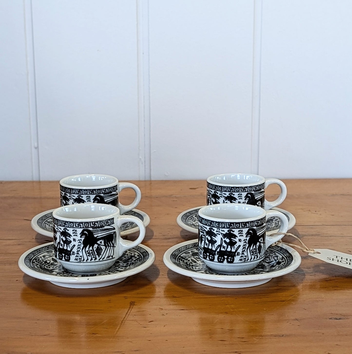 Vintage Greek Espresso Cups