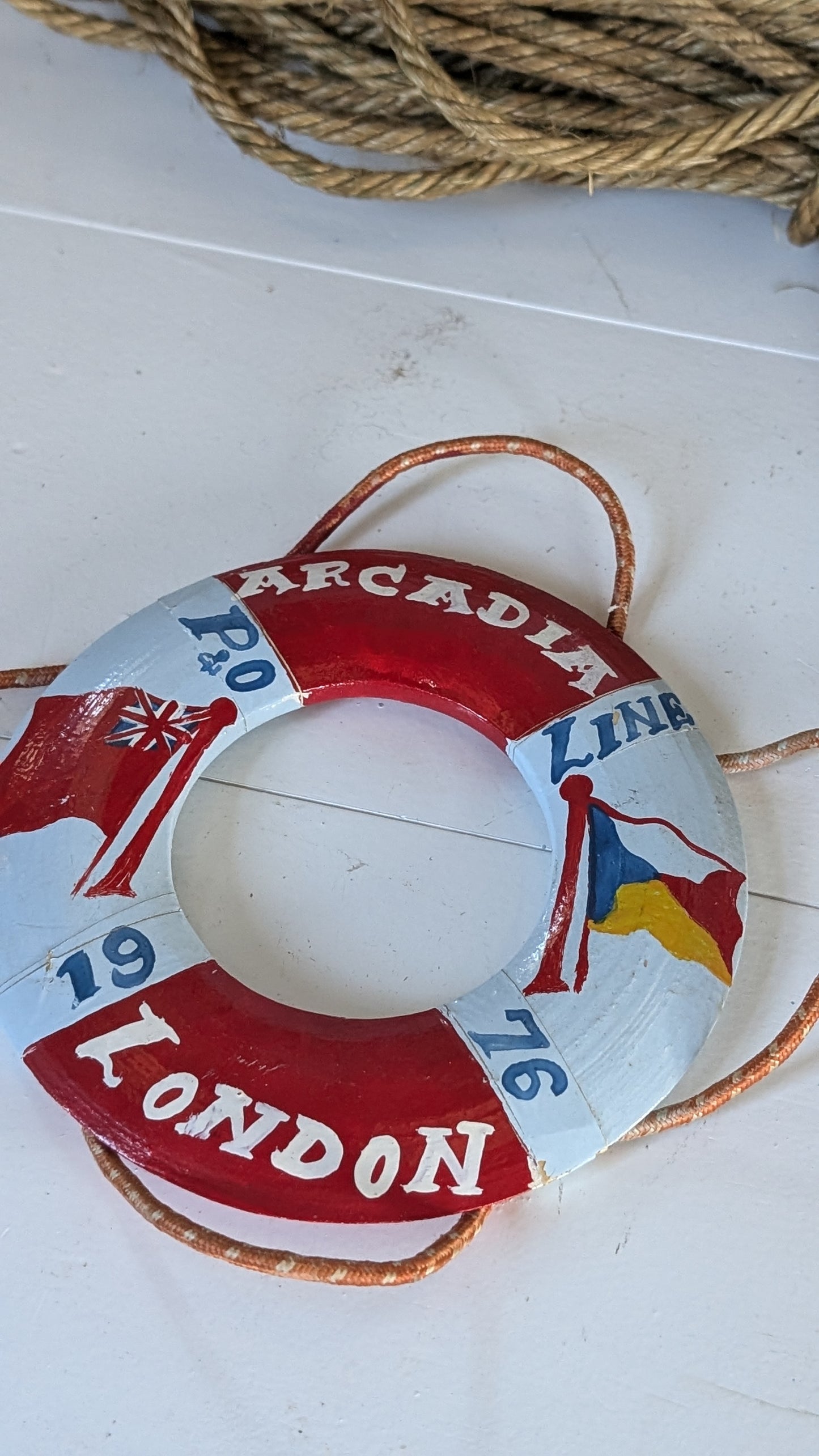 Miniature Vintage Cruise Ship Souvenir Life Ring