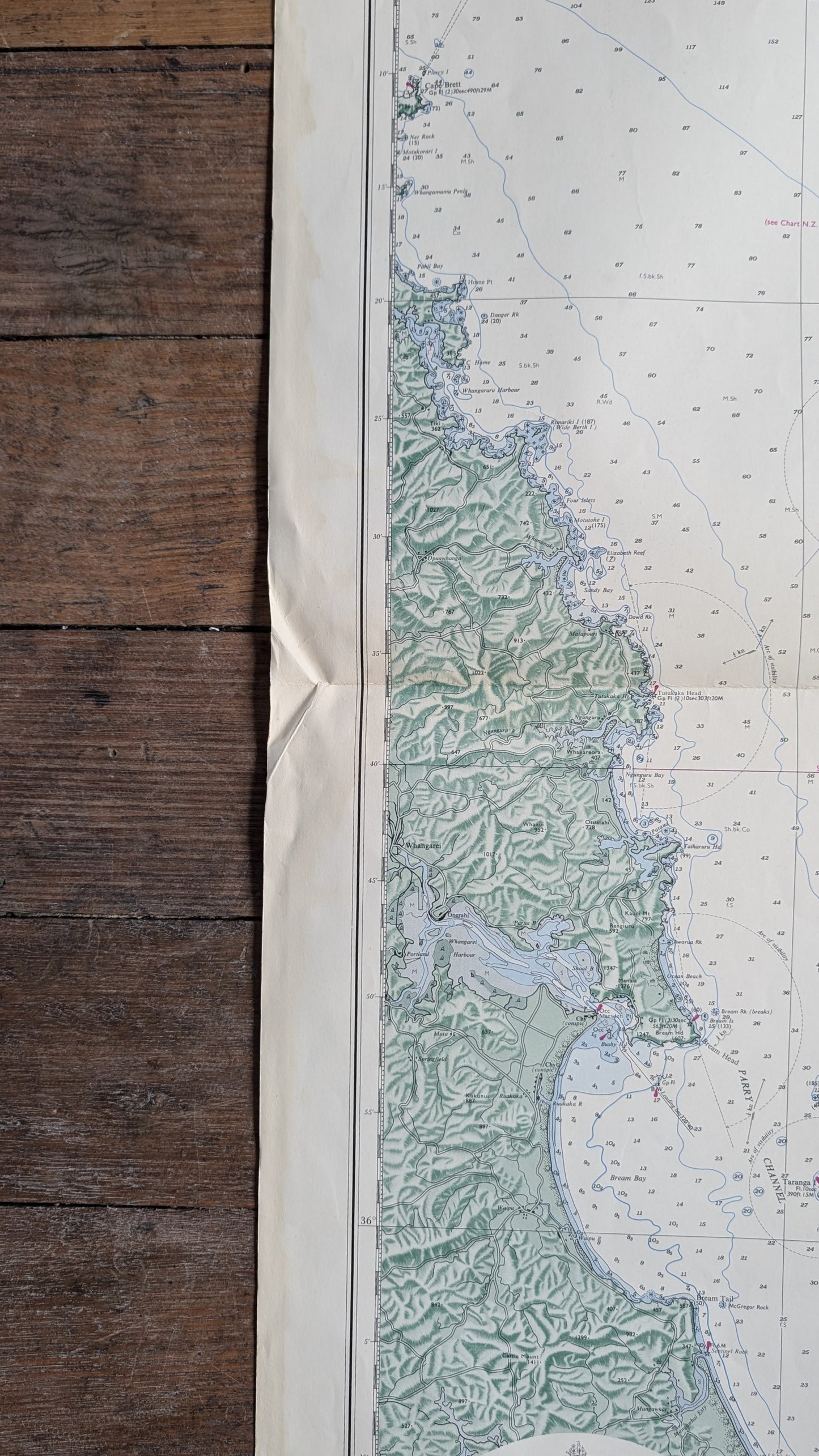New Zealand - Cape Brett to Cuvier Island - North Island NZ 52 Chart / Map