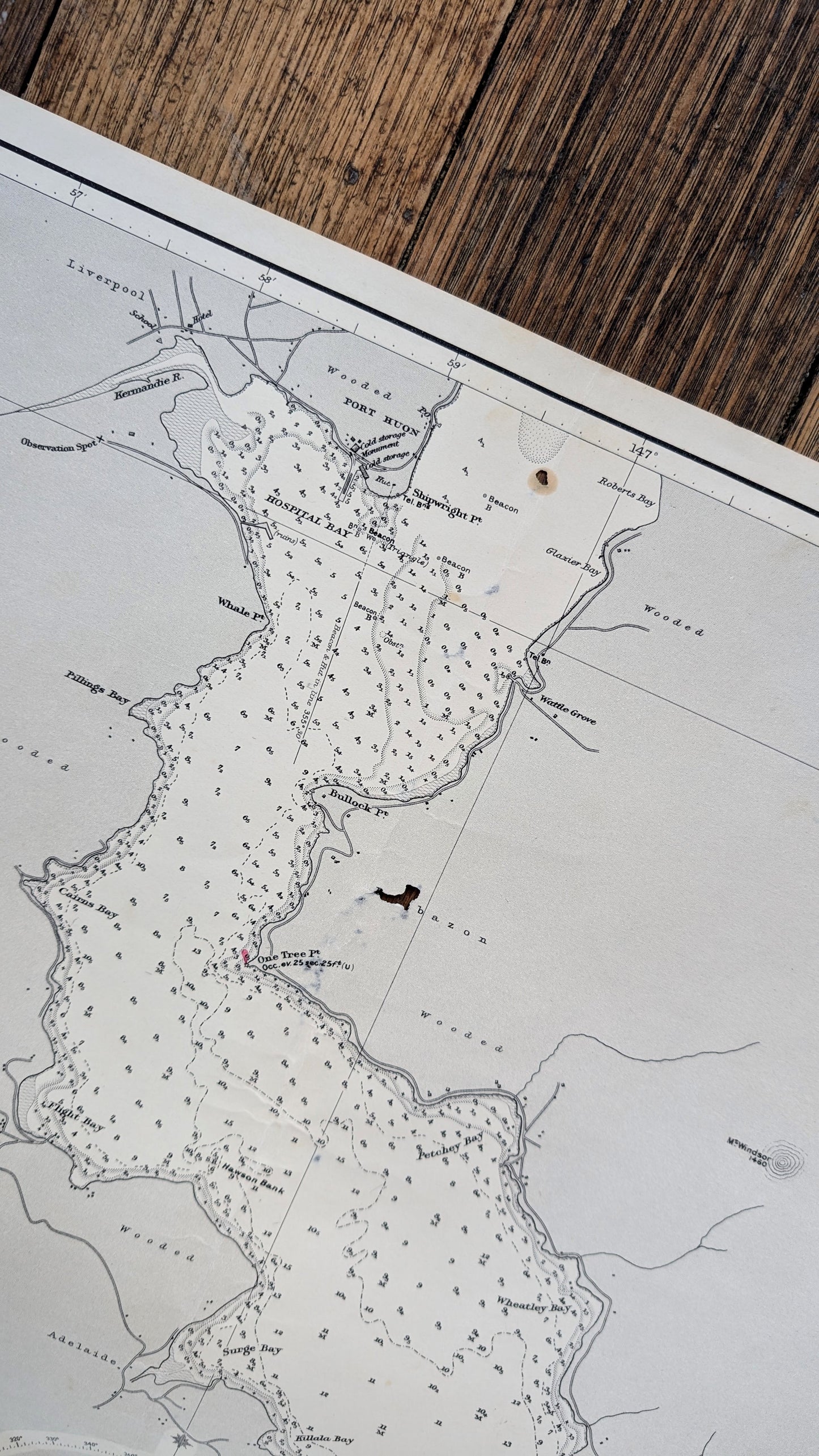 TAS - Huon River and part of d'Entrecasteaux Channel 386 Chart / Map