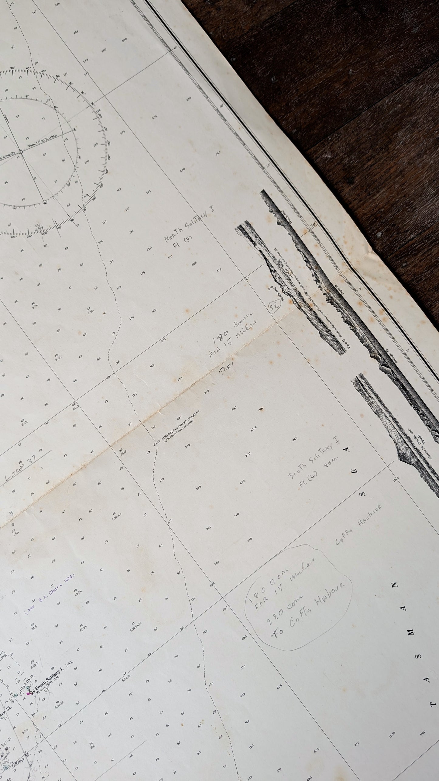 NSW - Smoky Cape to Clarence River including Coff Harbour area Aus 27 Chart / Map