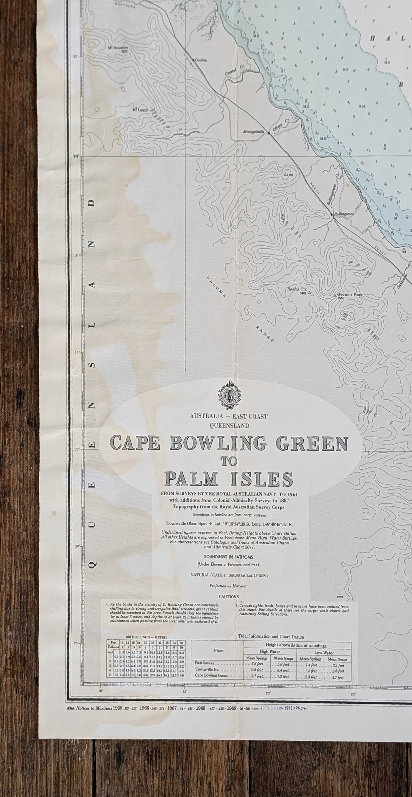 QLD - Cape Bowling Green to Palm Isles Aus 827 Chart / Map