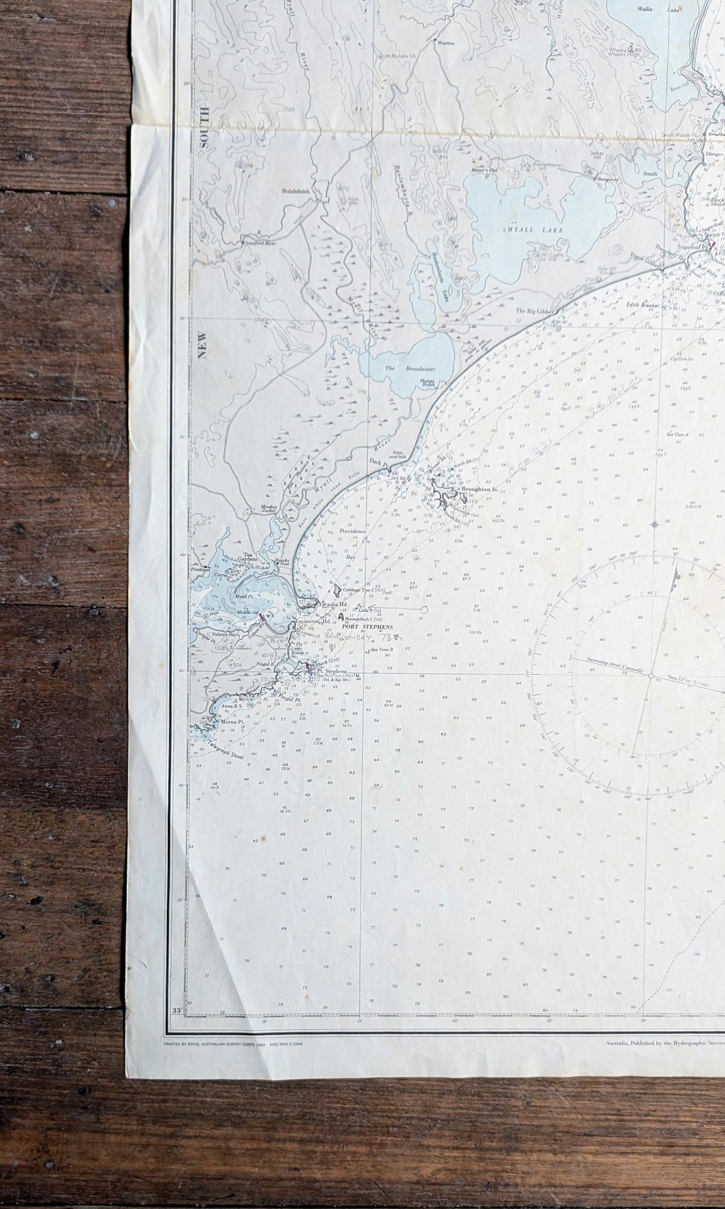 NSW - 1964 Port Stephens to Crowdy Head 25 Chart / Map