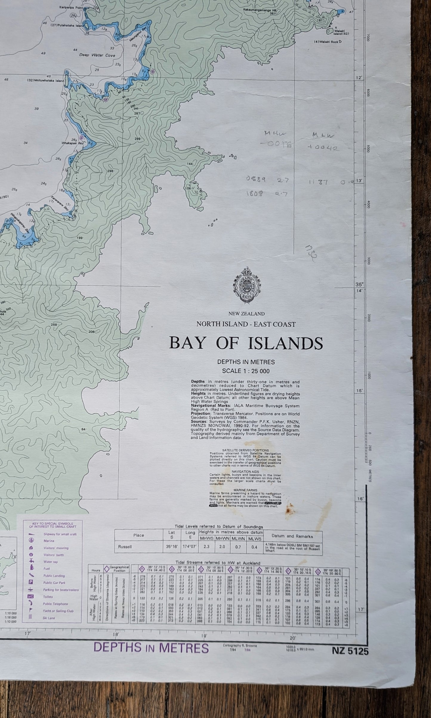 New Zealand - 1994 - Bay of Islands - North Island NZ 5125 Chart / Map