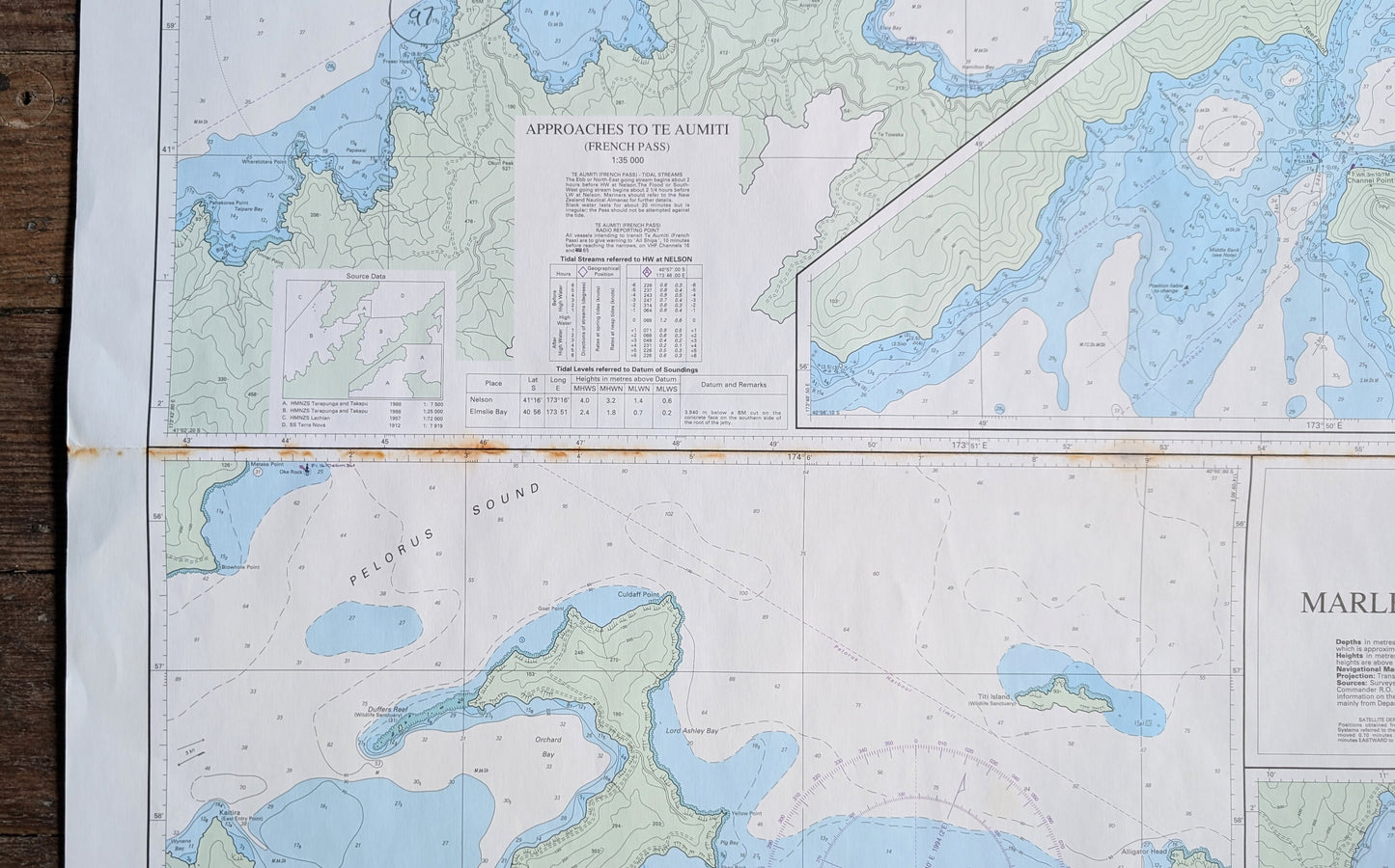 New Zealand - 1993 - Marlborough Sounds - South Island NZ 6151 Chart / Map