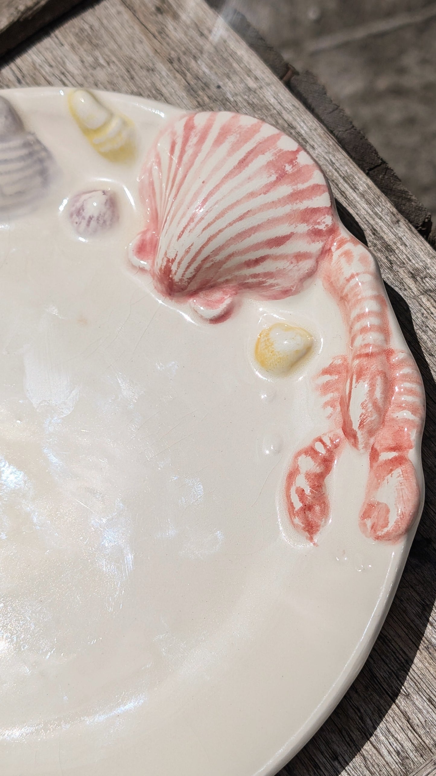 Hand Painted Seafood Plate