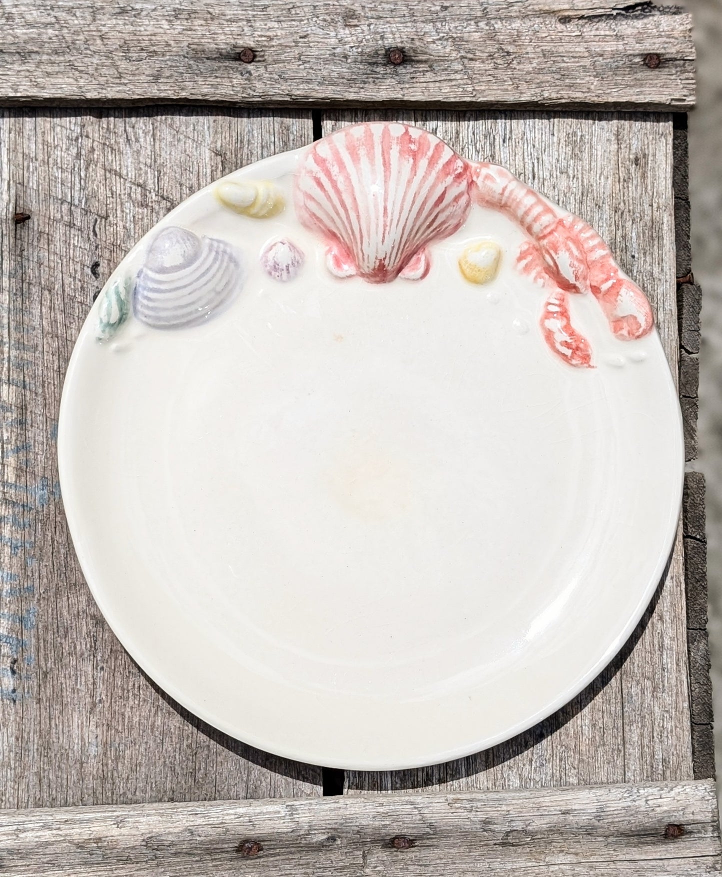 Hand Painted Seafood Plate