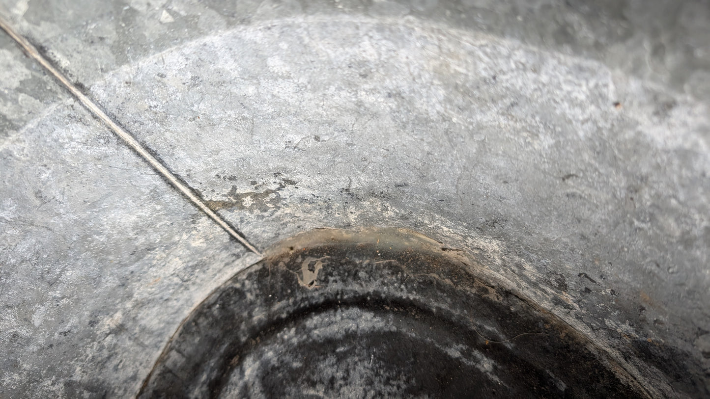 Vintage Galvanized Metal Tub