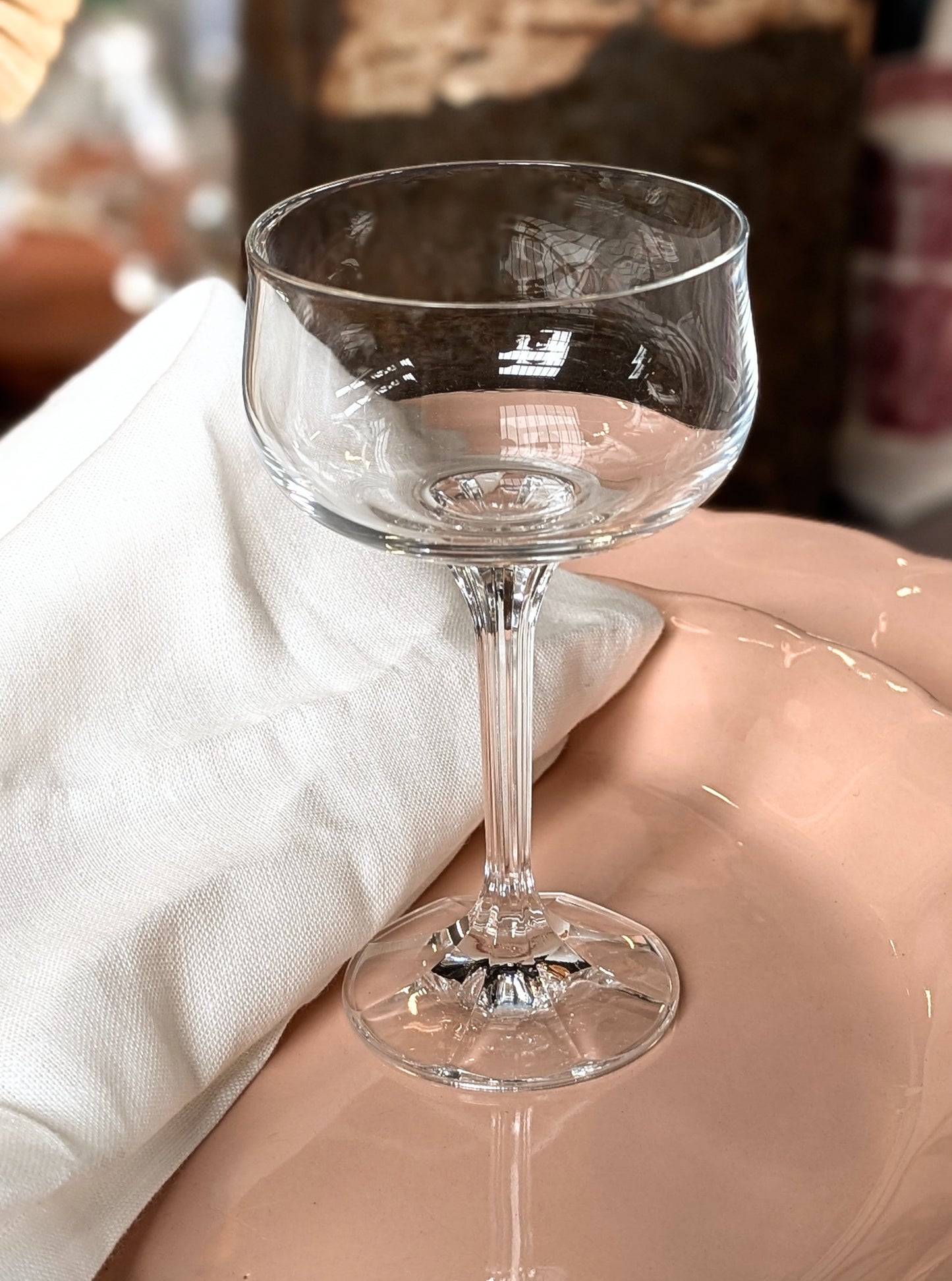 Vintage Bohemia Crystal Coup Glasses