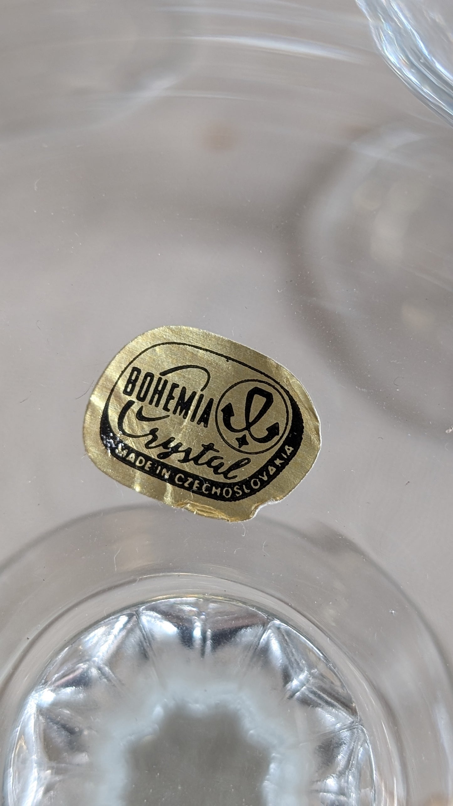 Vintage Bohemia Crystal Coup Glasses