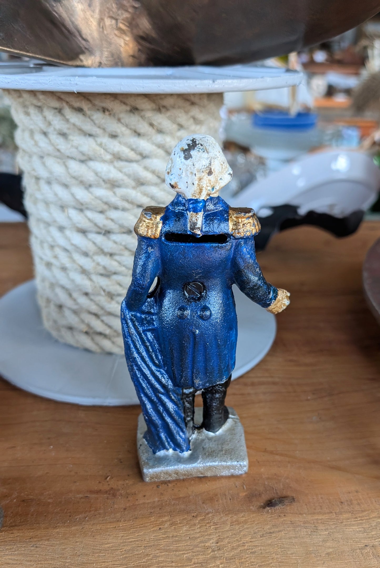 Captain Metal Figurine Money Box
