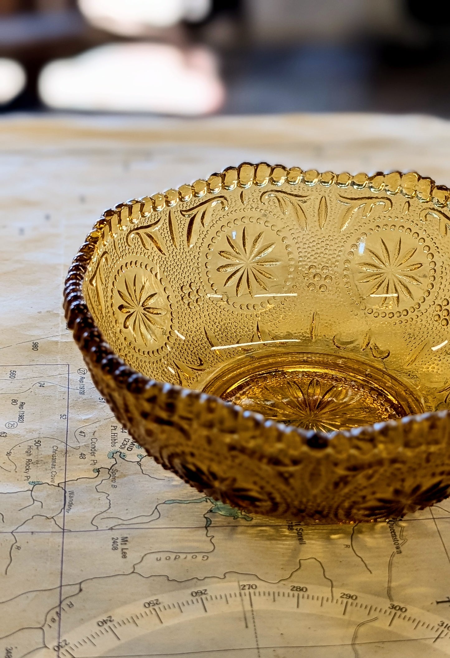 Vintage Amber Glass Bowls
