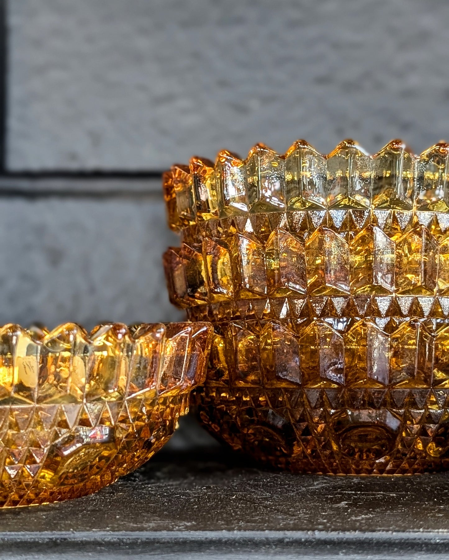 Vintage Amber Glass Bowls