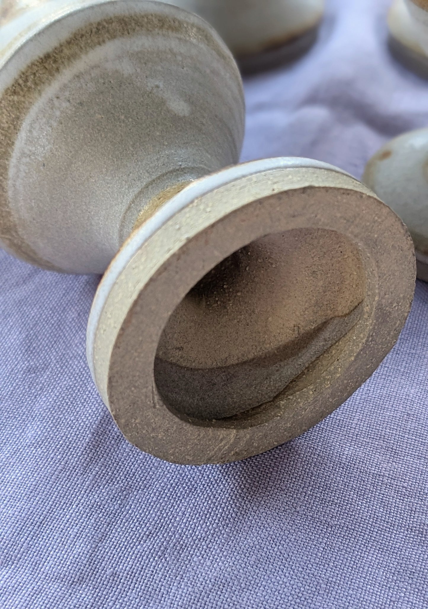 Handmade Mid Century Ceramic Wine Cups