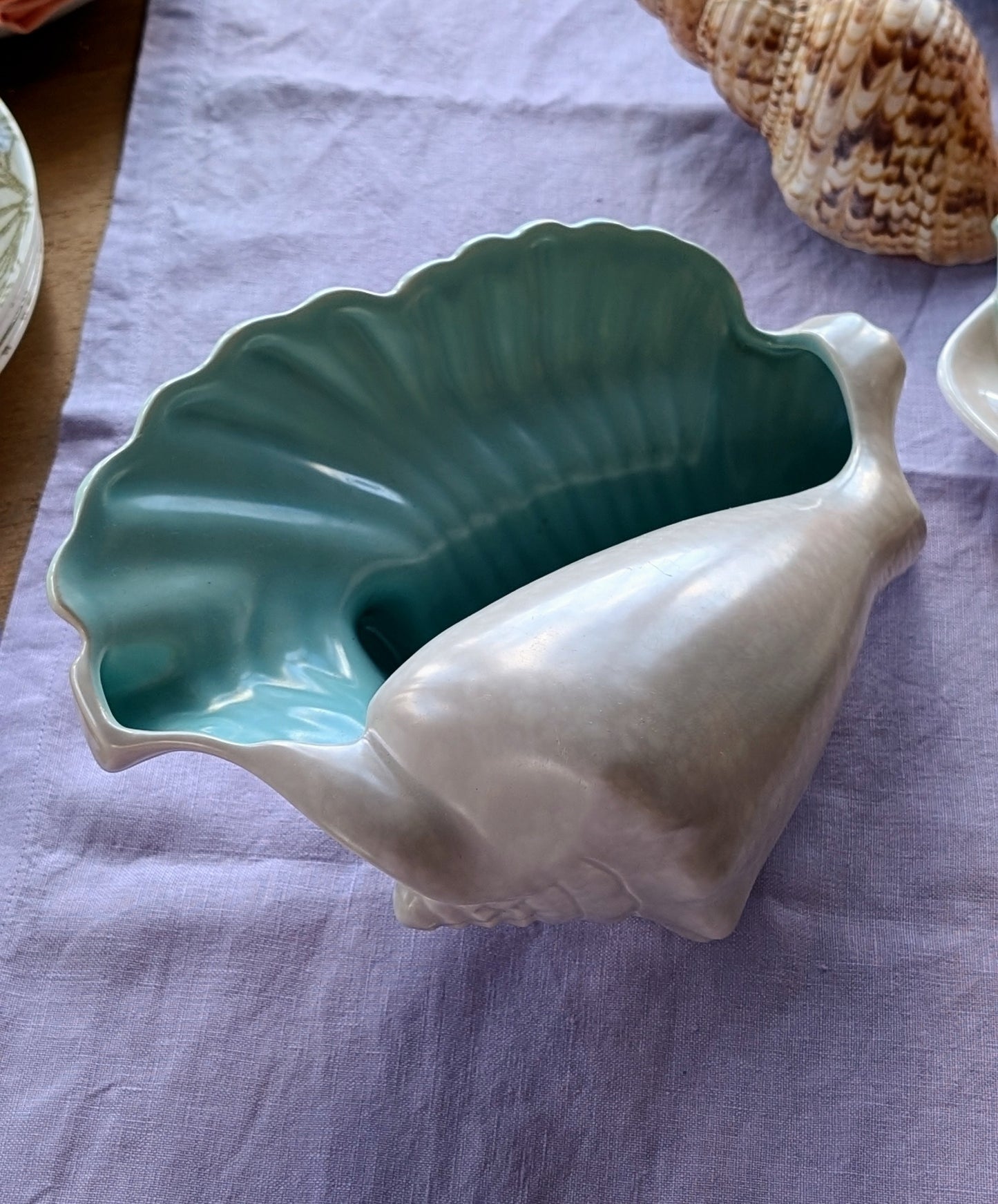 Vintage English "Poole Pottery" Shell Planter Vase