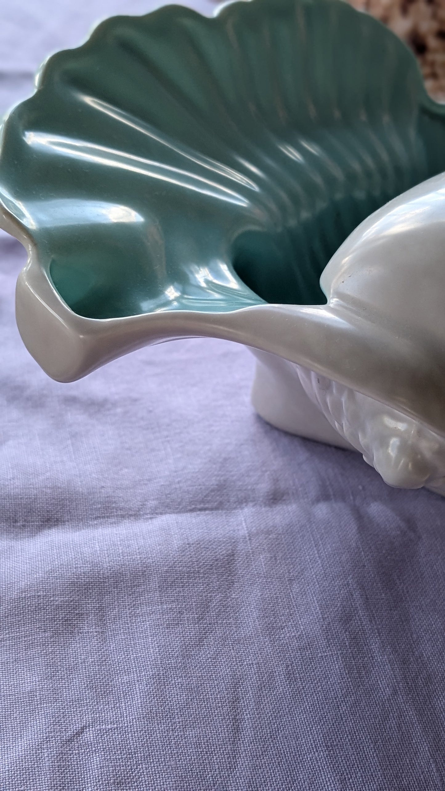 Vintage English "Poole Pottery" Shell Planter Vase