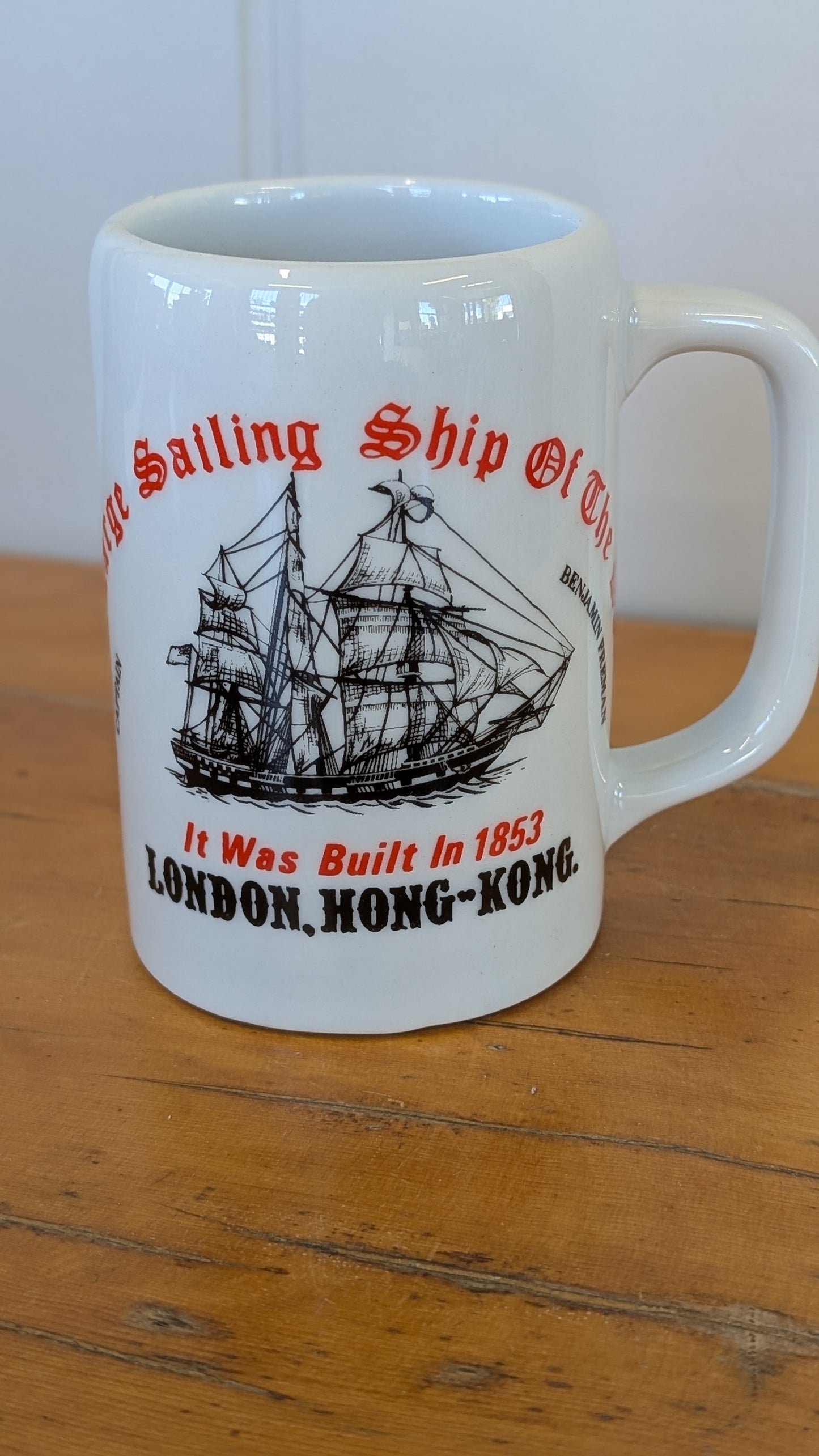 Vintage Porcelain Mug Stein London Hong Kong