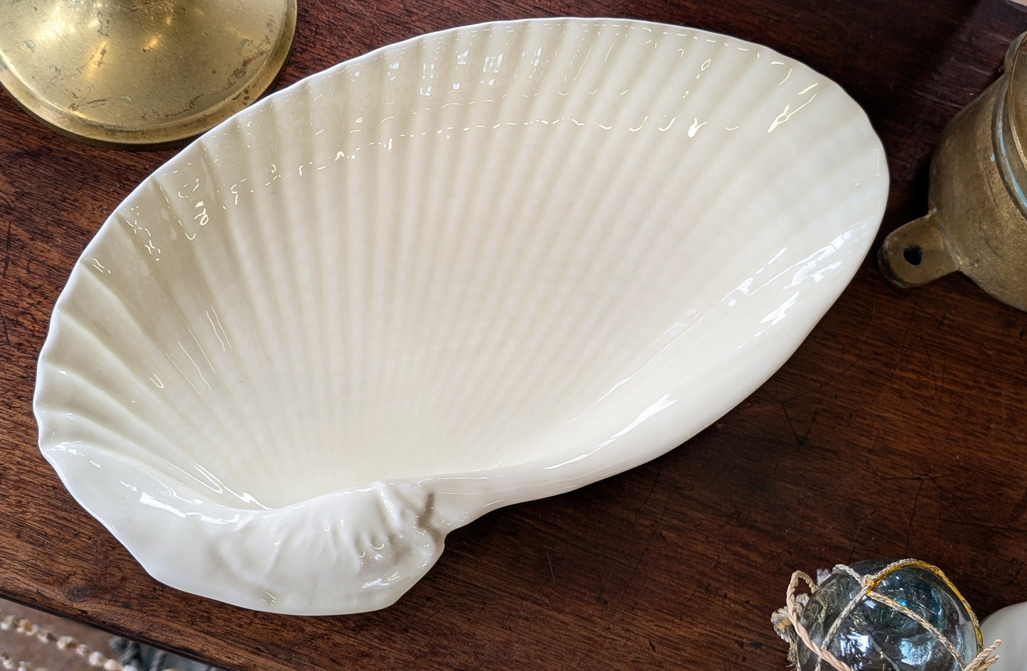 Antique Wedgwood Shell Creamware Dish