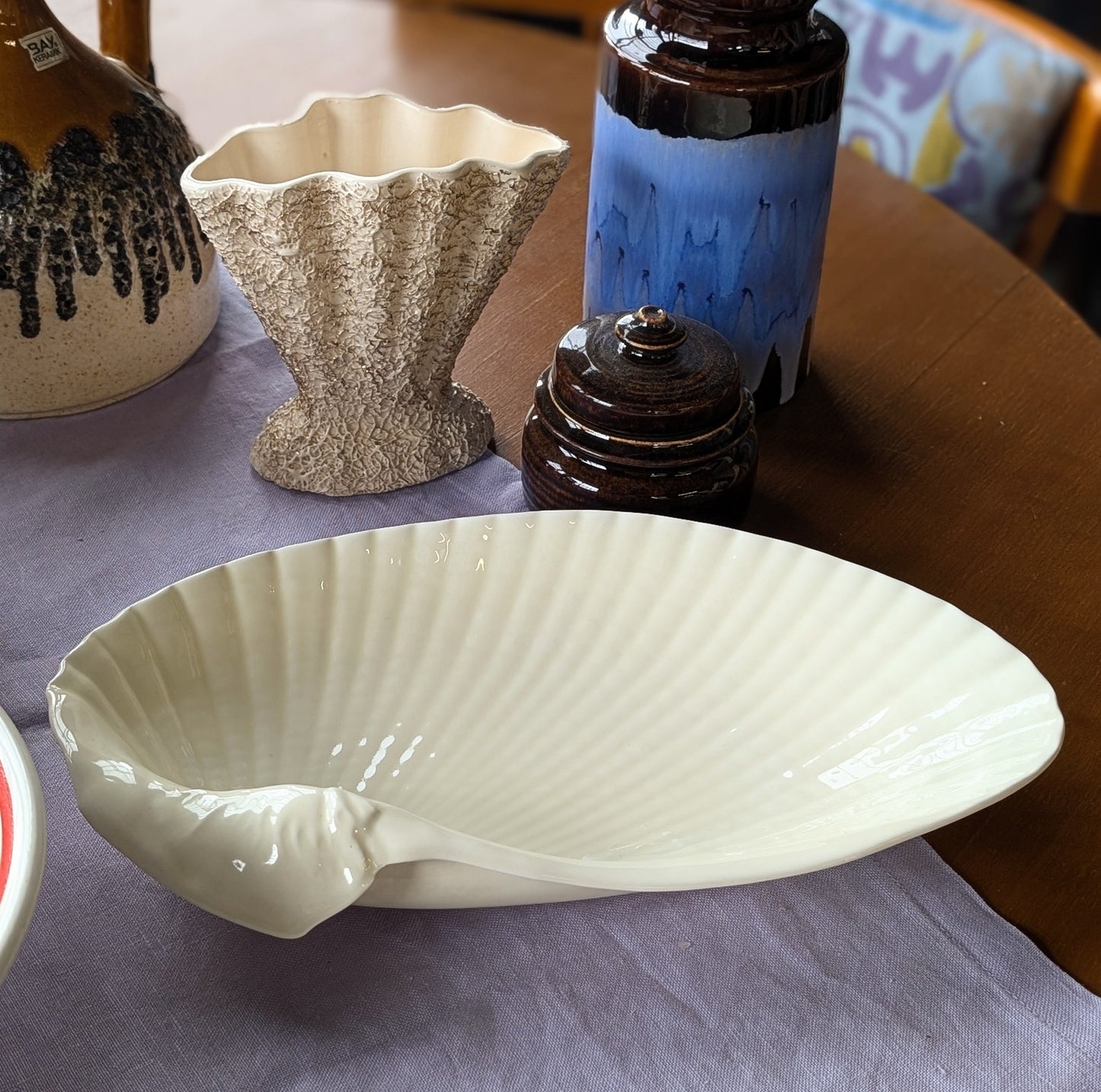 Antique Wedgwood Shell Creamware Dish