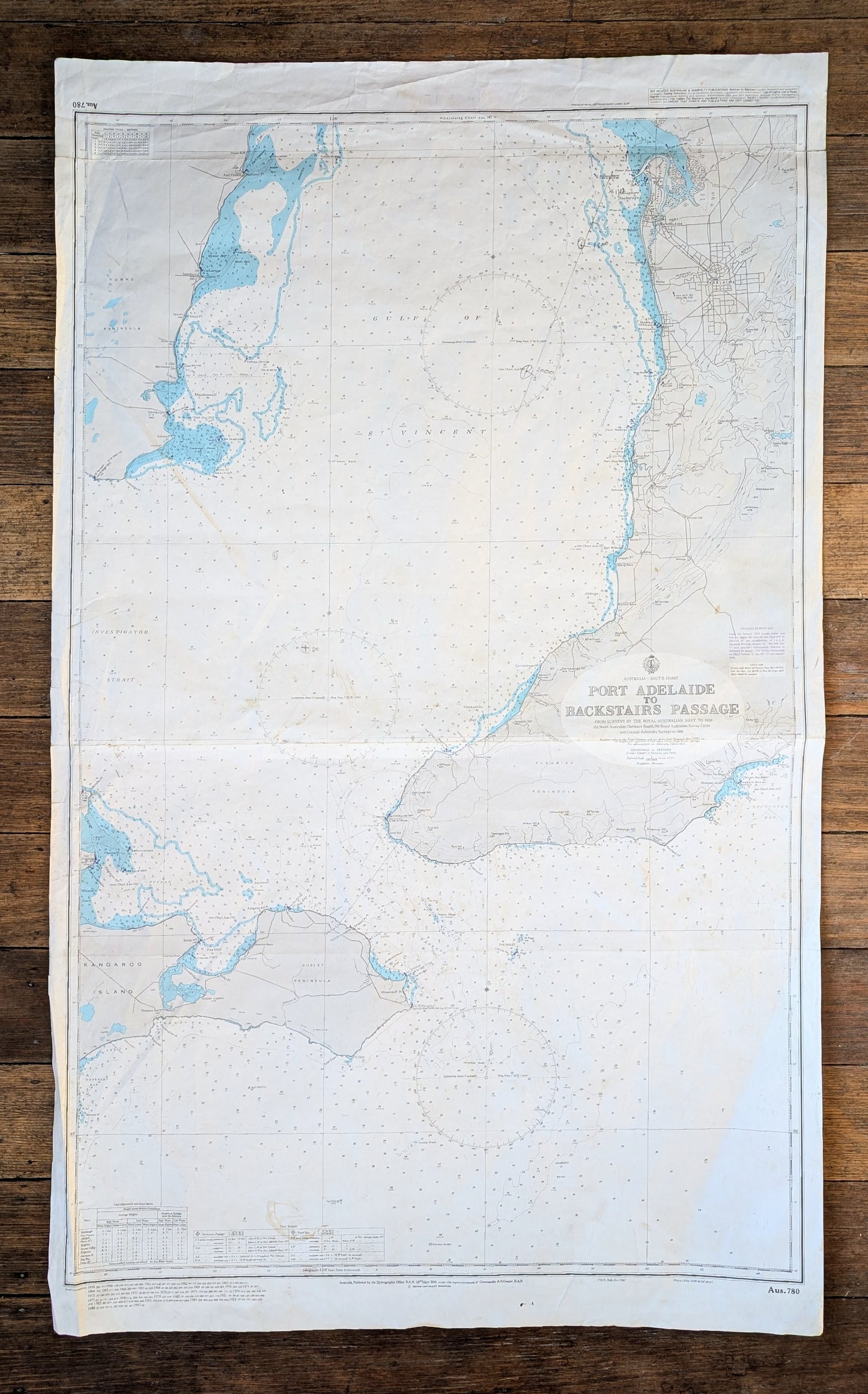 South Australia - Port Adelaide to Backstairs Passage AU 780 Chart / Map