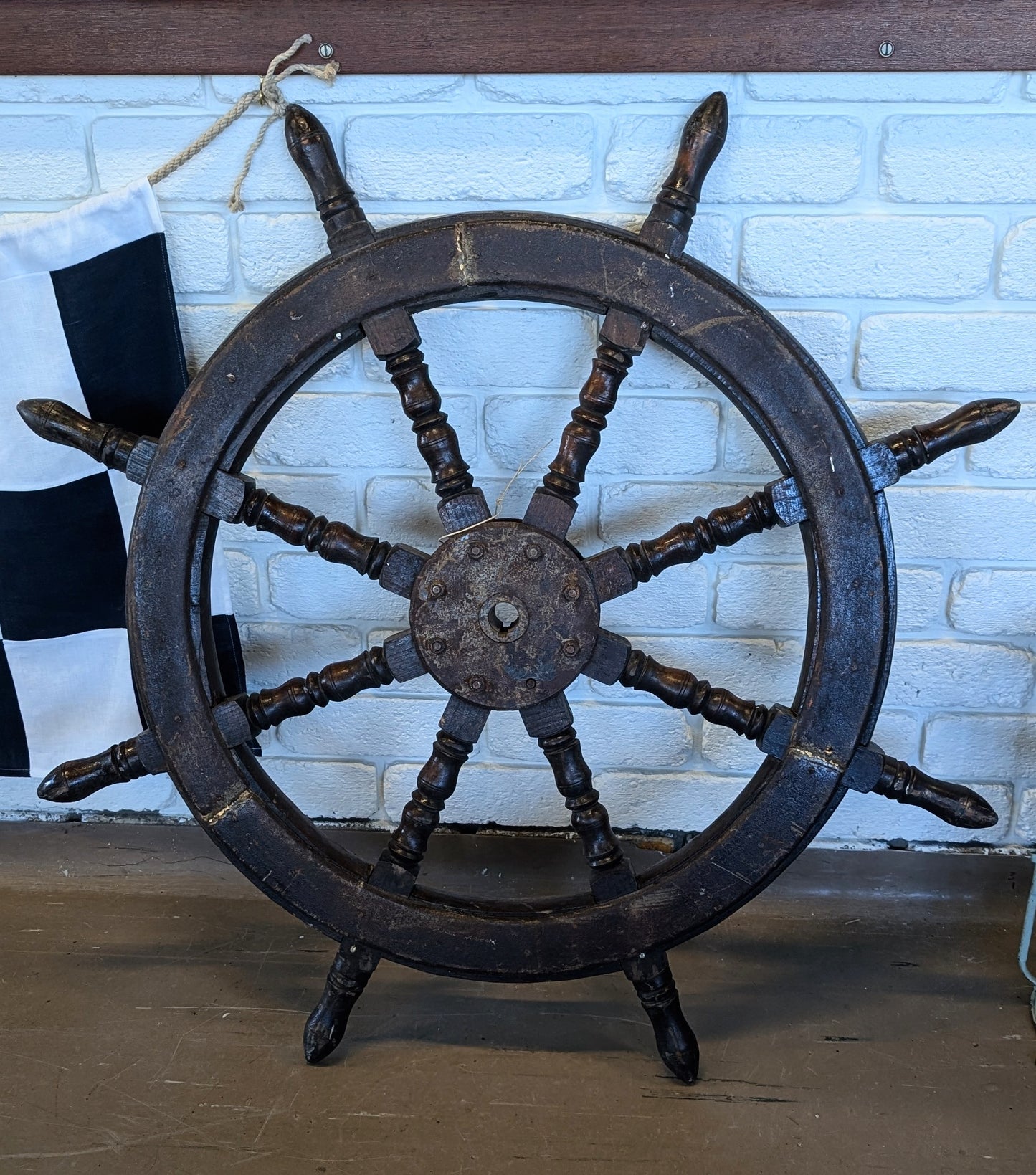 Vintage Japanese Ships Wheel 100cm
