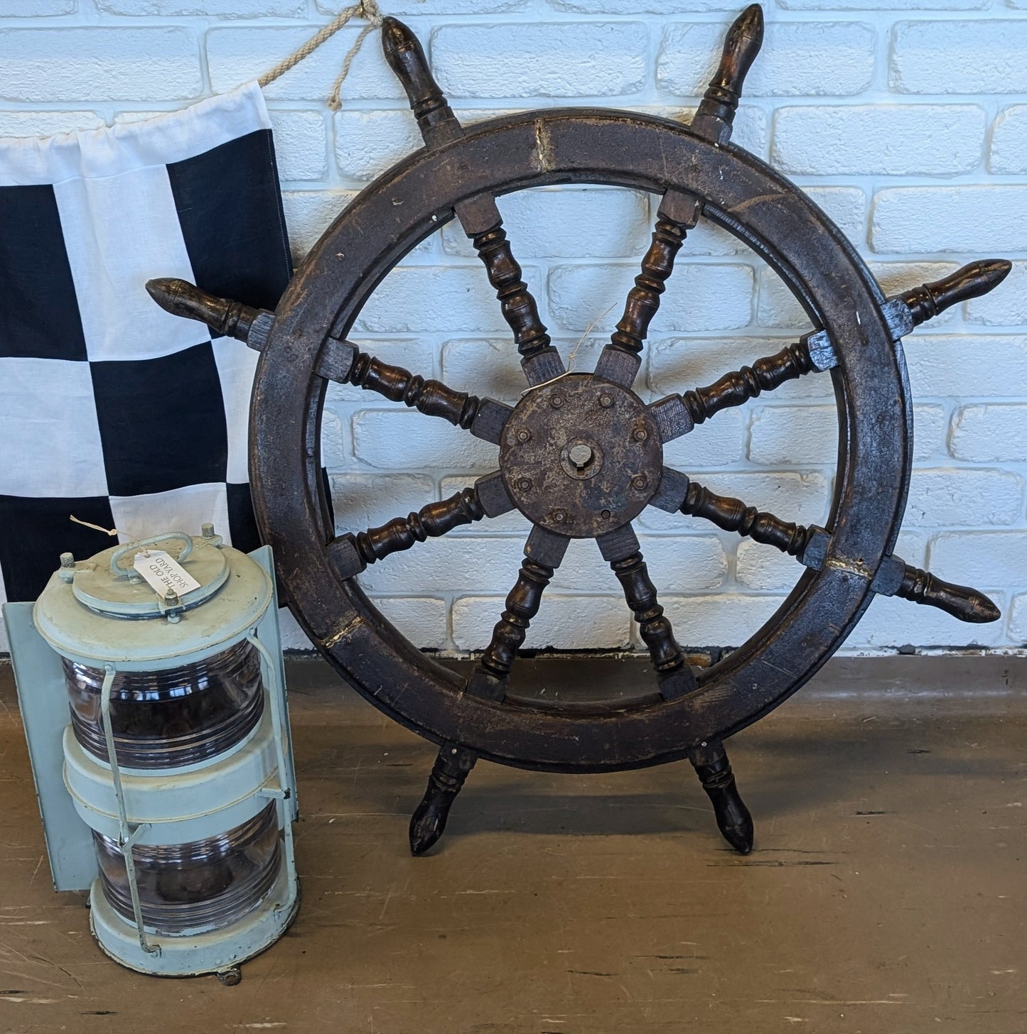 Vintage Japanese Ships Wheel 100cm