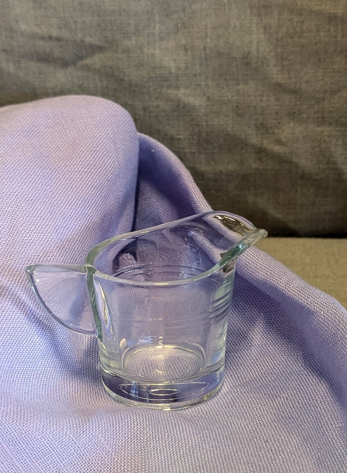 Vintage Art Deco Miniature Glass Milk Jug
