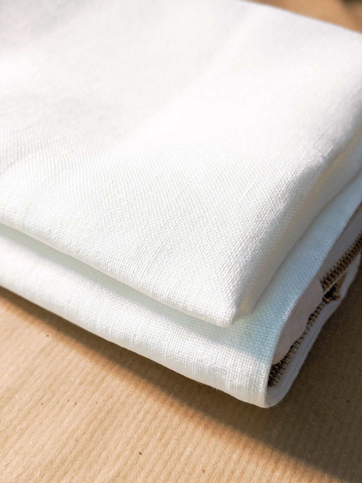 White Irish linen cushion