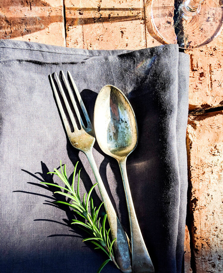 Linen napkin - Charcoal Grey