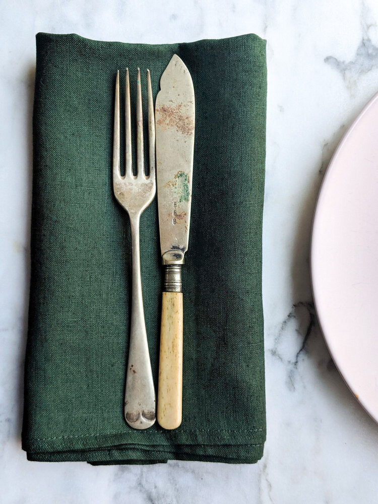 Linen napkin - Forest Green