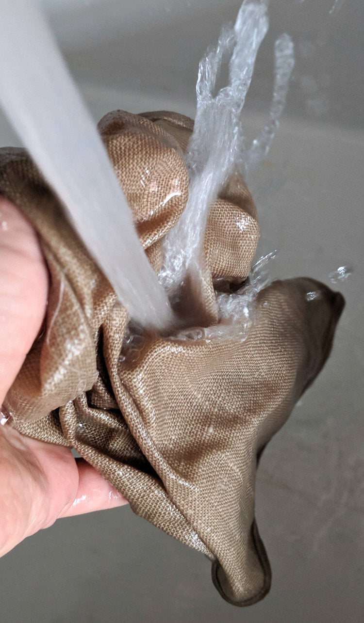 Natural linen face cloth