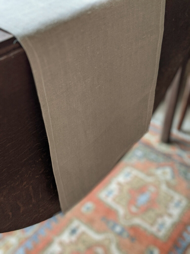 Natural Irish linen table runner