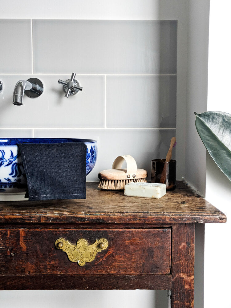 navy-linen-face-cloth-sami-couper-pure-irish-linen-hobart-tasmania