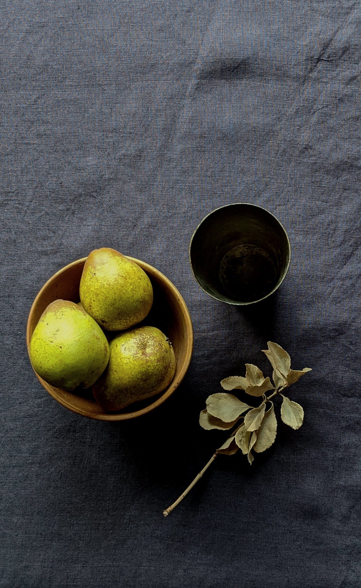 Charcoal Irish linen tablecloth