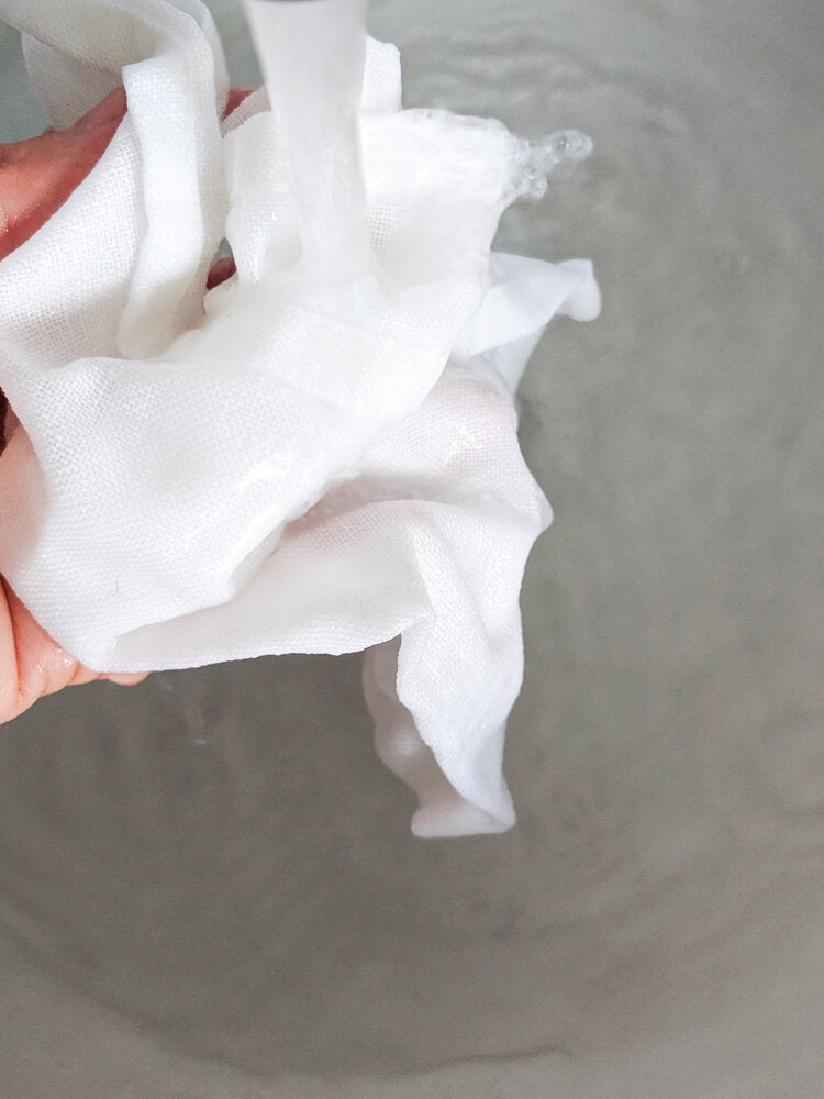 White linen face cloth