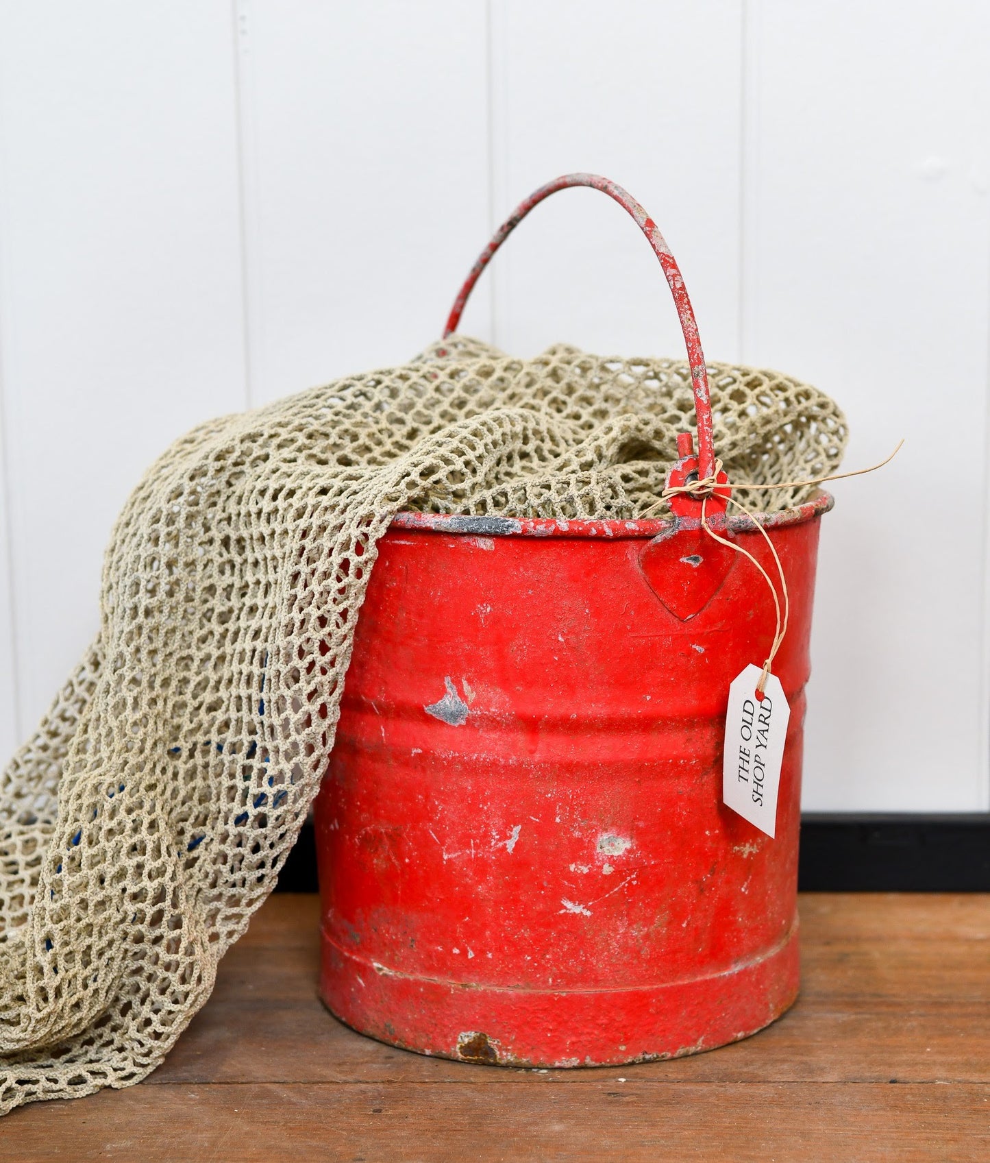 Old metal fire bucket