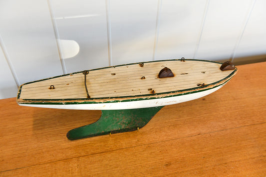 Vintage Wooden Pond Yacht