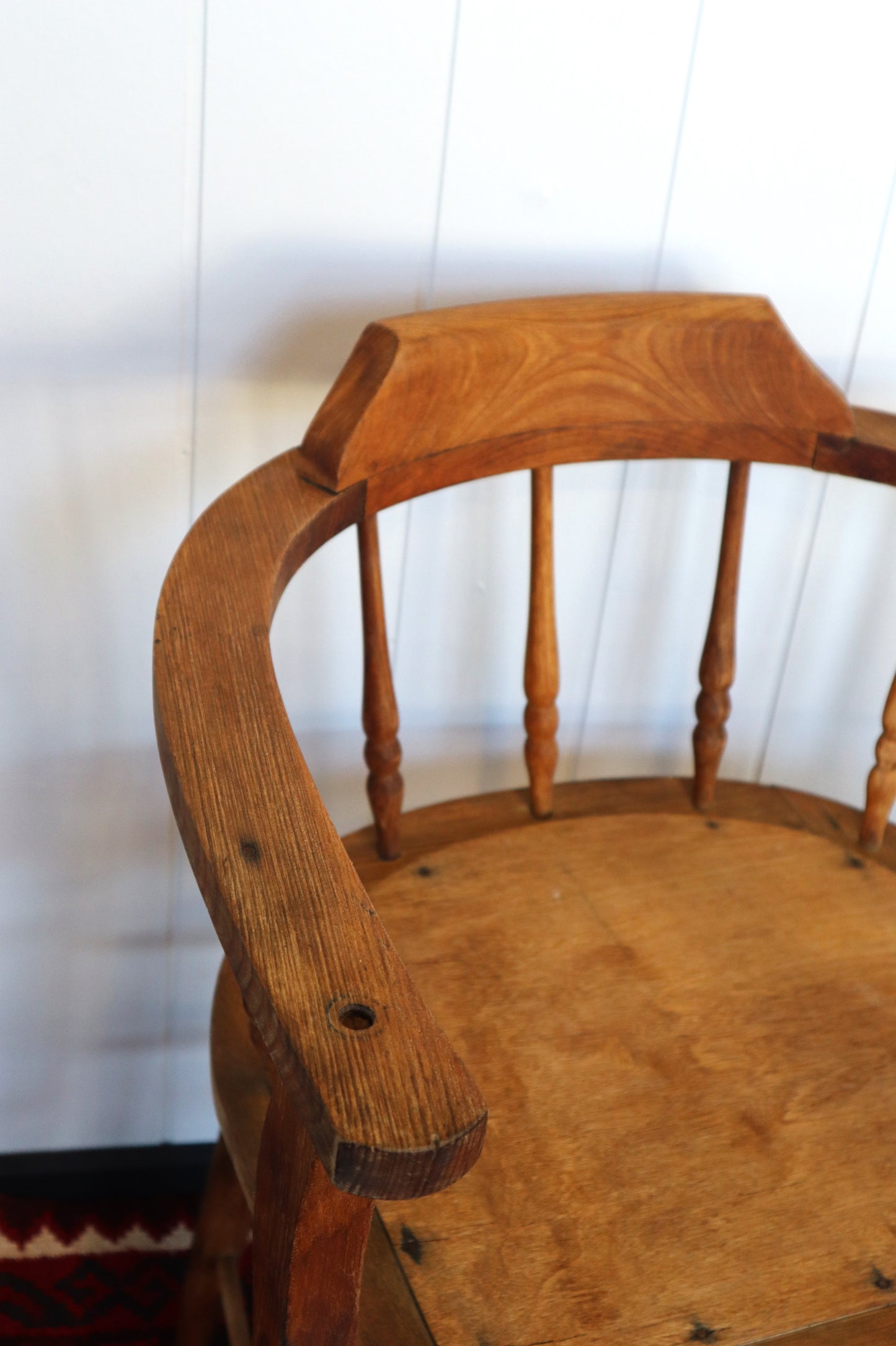 Antique Oak Captains Chair
