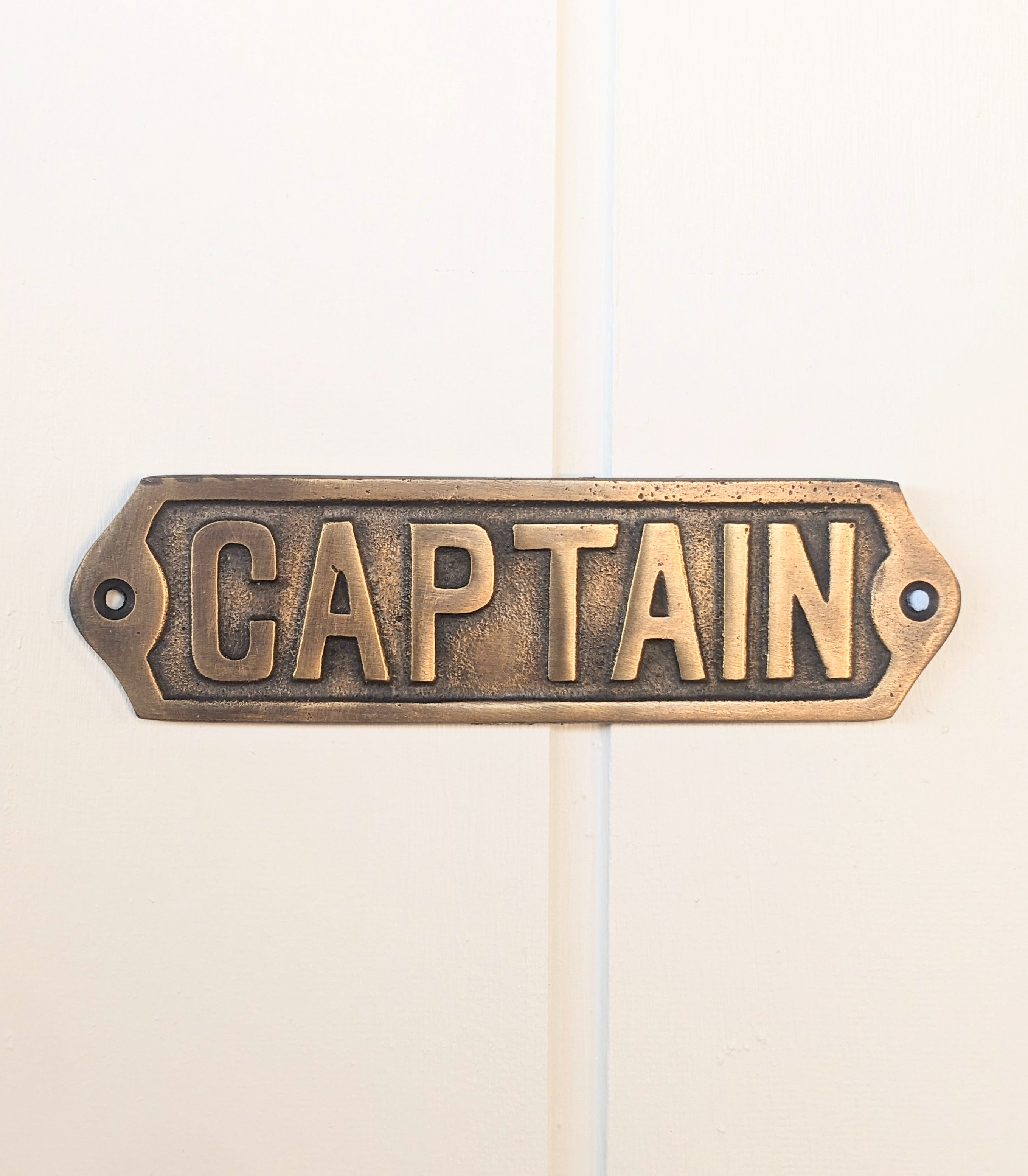 Brass Captain Sign – The Old Shop Yard