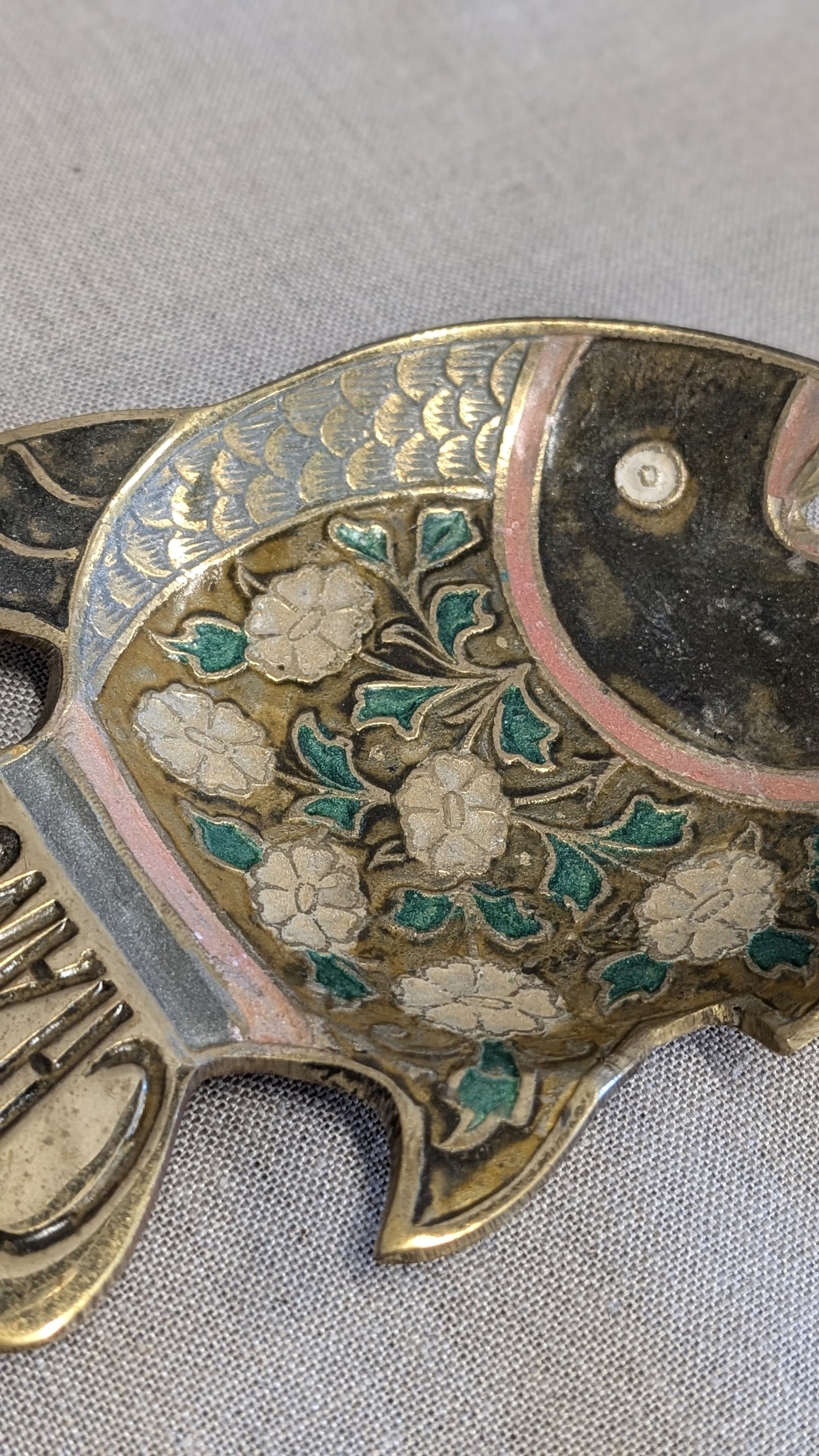 Brass and Enamel Coin Dish