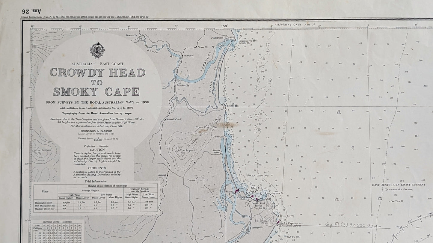 NSW - Crowdy Head to Smoky Cape 26 Chart / Map