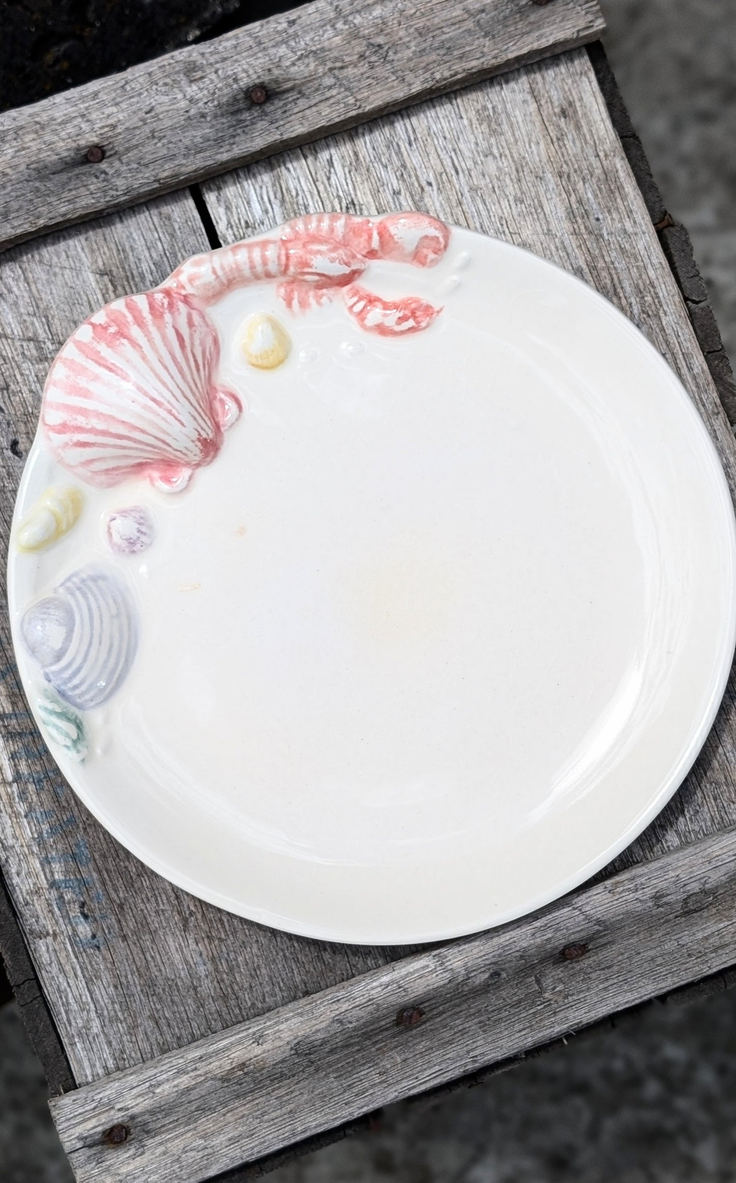 Hand Painted Seafood Plate